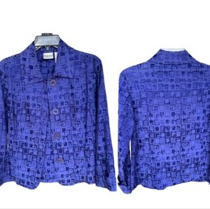 🆕 Chico's Blue Geometric blazer